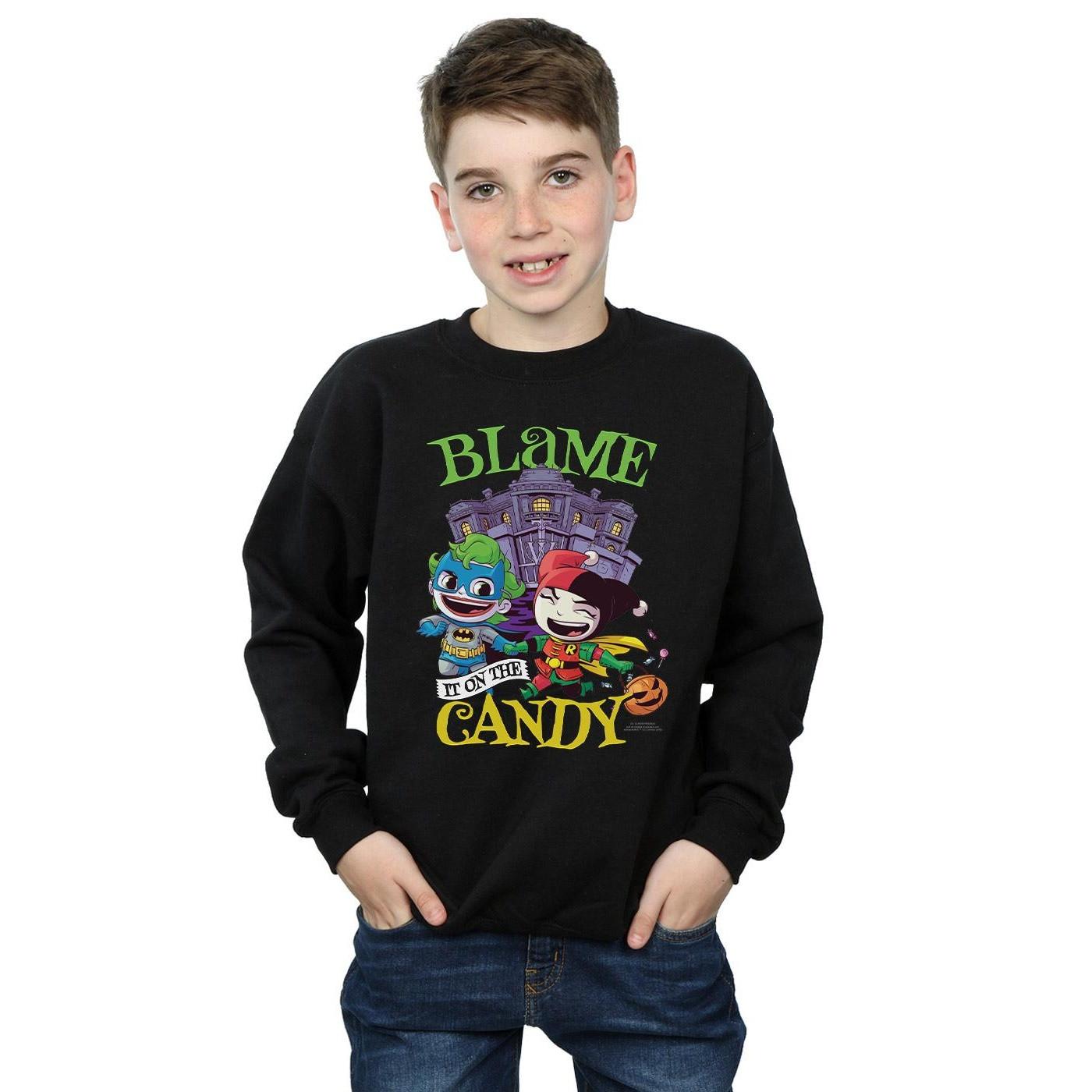 DC COMICS  Super Friends Blame It On The Candy Sweatshirt 