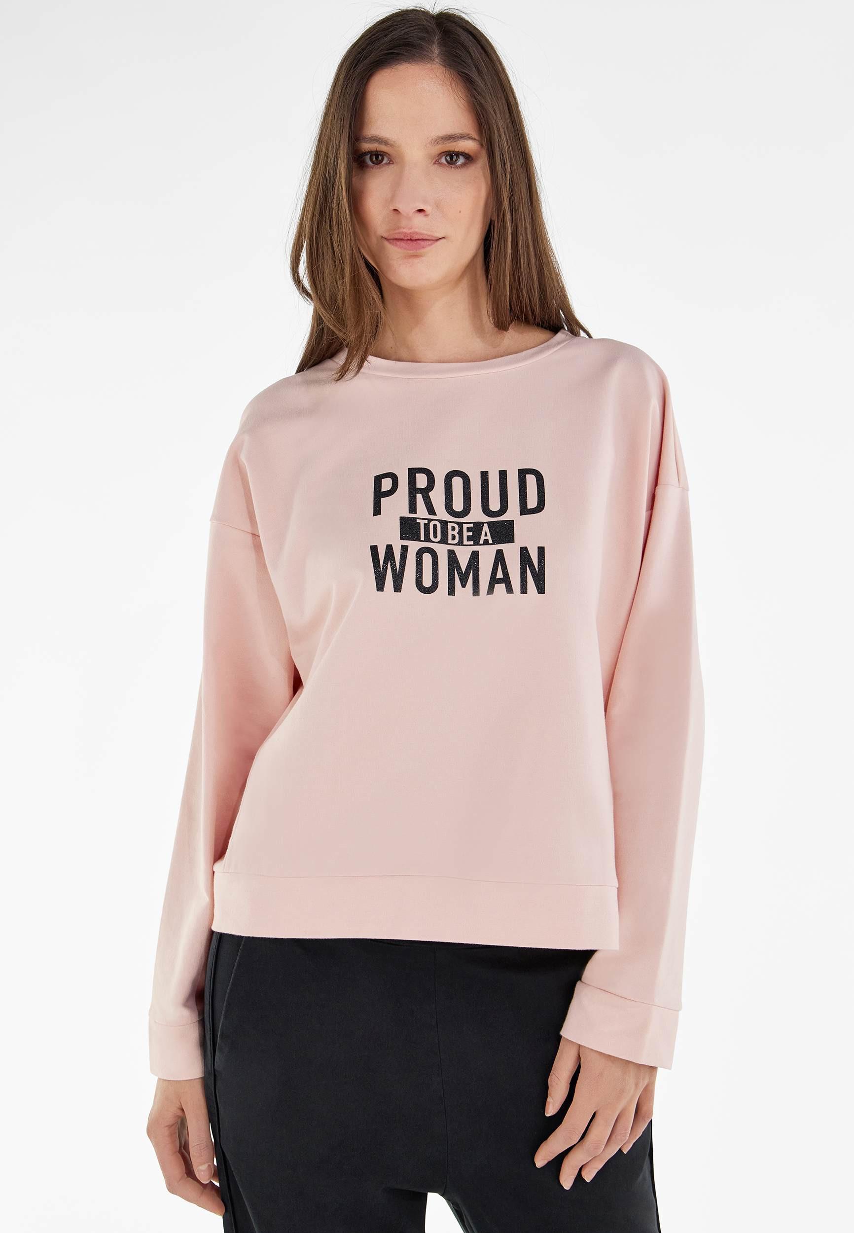 FREDDY Oversized Sweatshirt mit Glitzerprint  