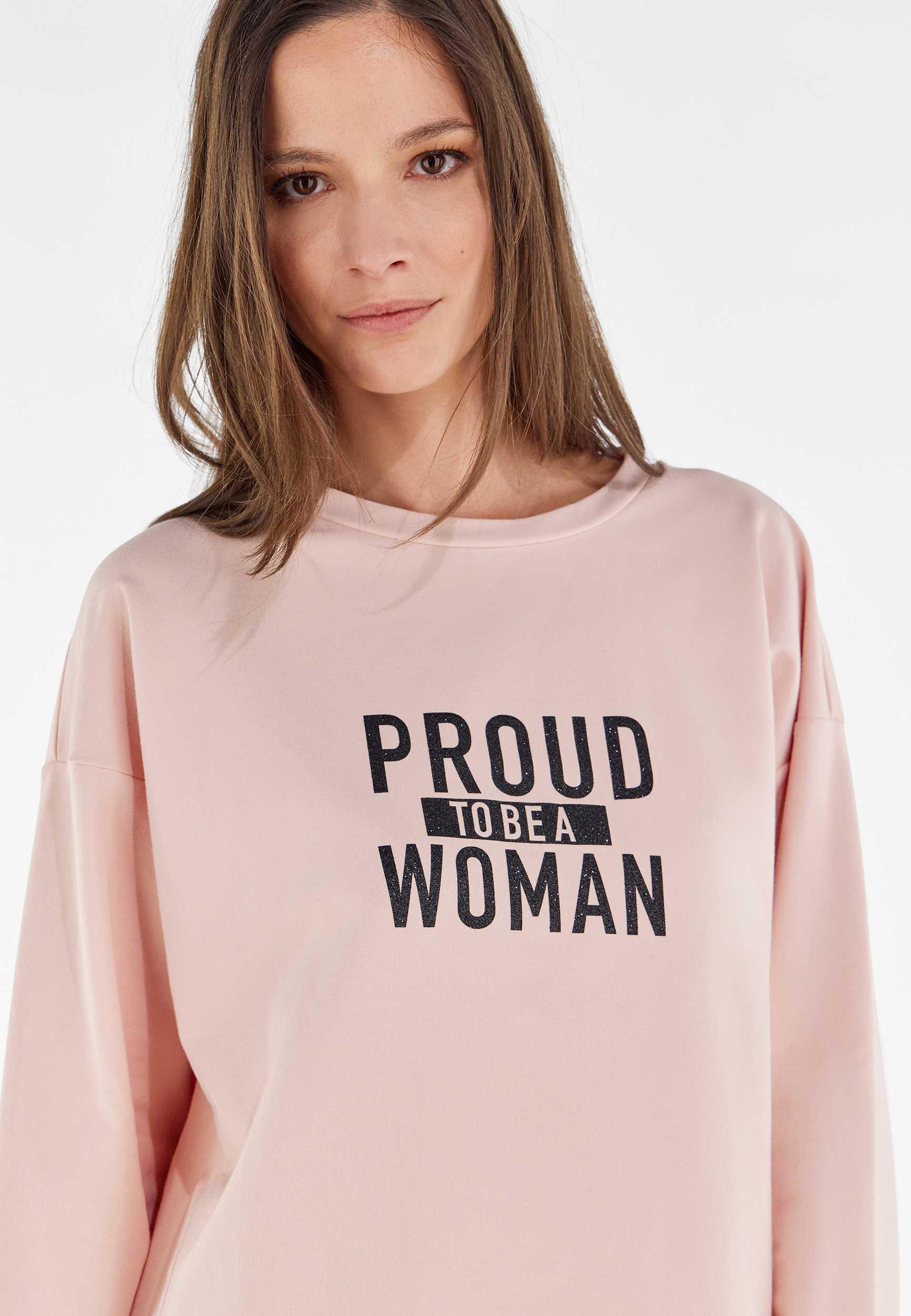 FREDDY Oversized Sweatshirt mit Glitzerprint  