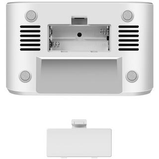 LogiLink  Radio-réveil Température/Humidité USB-C/Fonctionnement sur batterie Blanc 