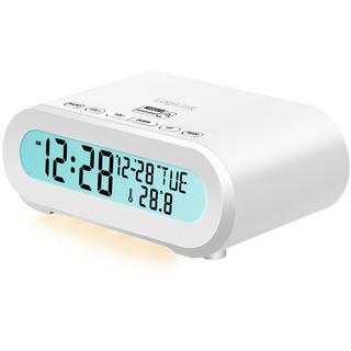LogiLink  Radio-réveil Température/Humidité USB-C/Fonctionnement sur batterie Blanc 