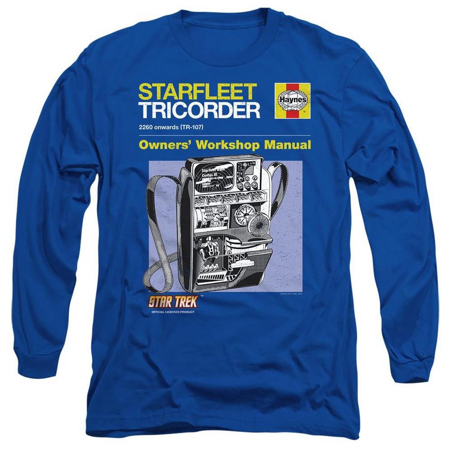 Star Trek Tricorder Grafikdruck Langarm T-Shirt  