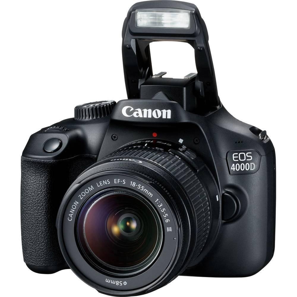 Canon  Kit EOS 4000D - Appareil photo reflex - 18 MP - Ecran, 6.86 cm/2.7″ TFT 
