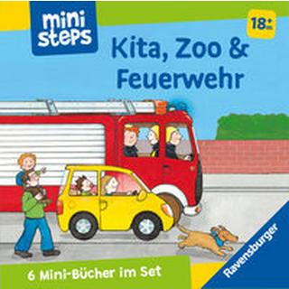 ministeps: Mein erster Bücher-Würfel: Kita, Zoo und Feuerwehr (Bücher-Set) Milk, Ina; Kohl, Martina (Illustrationen) Couverture rigide 