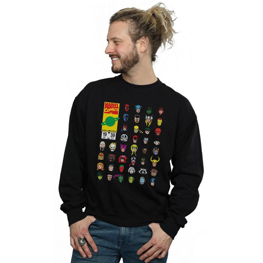 MARVEL Comics Character Faces Sweatshirt  