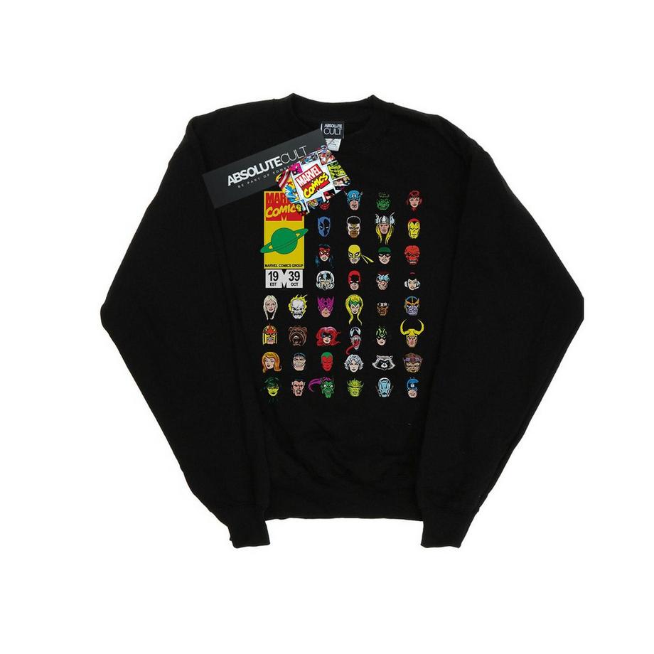 MARVEL Comics Character Faces Sweatshirt  