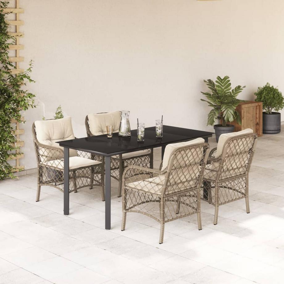 VidaXL set da pranzo da giardino Polirattan  