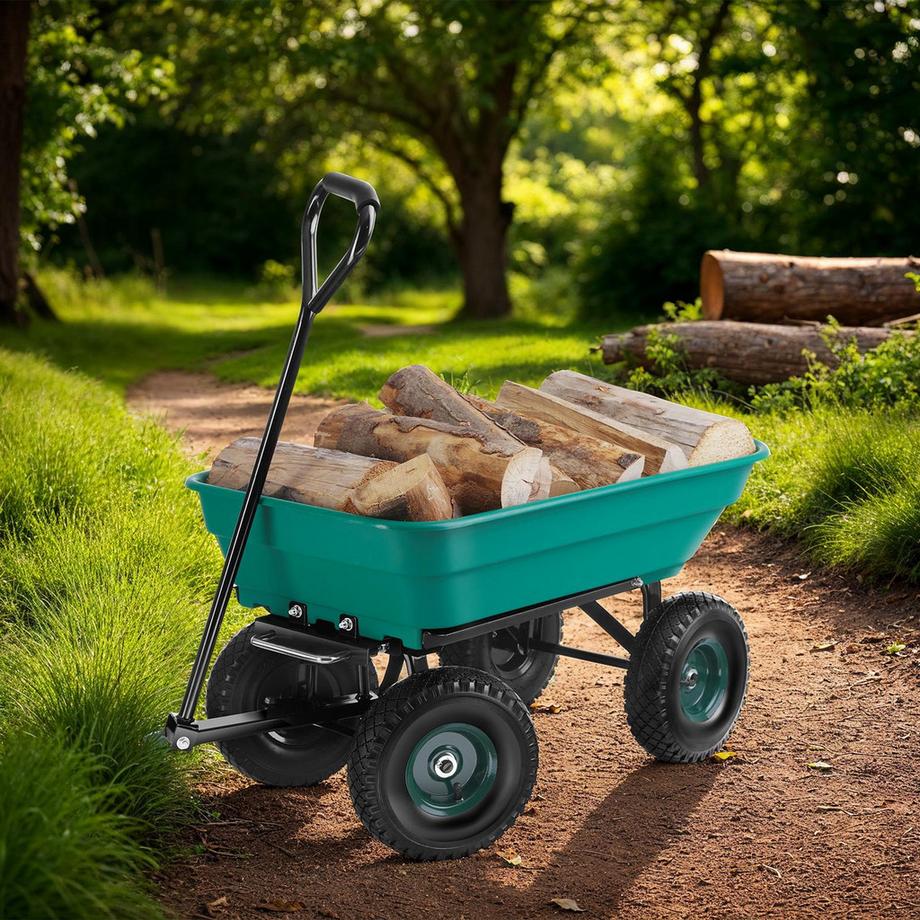 Tectake Gartenwagen Cubbi mit Kippfunktion Luftreifen  
