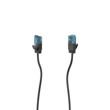 HAMA Kabelnetzwerk CAT6a Slim U/UTP 0,25 m Schwarz