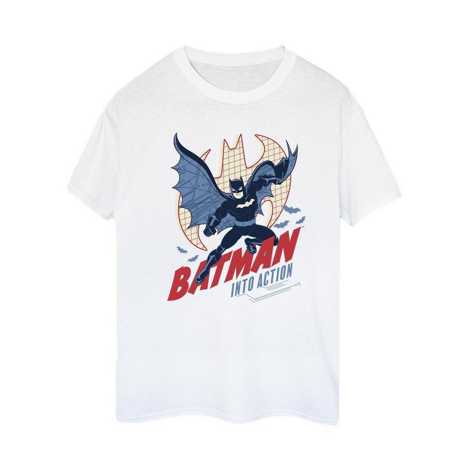 DC COMICS Batman Into Action T-Shirt Stampa Grafica  