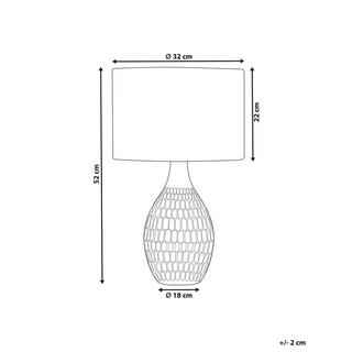 Beliani Lampada da tavolo en Ceramica Glamour HADDAS  