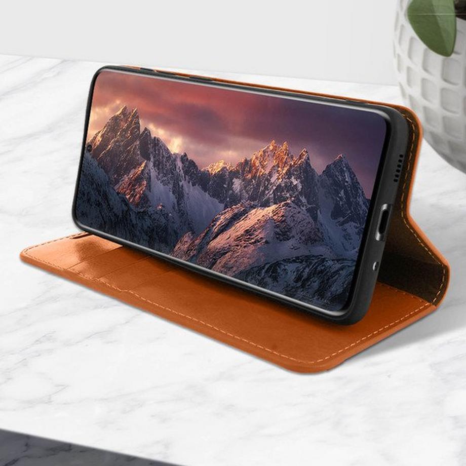 Avizar  Étui Galaxy S20 Cuir Marron foncé 