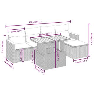 VidaXL Garten sofagarnitur poly-rattan  