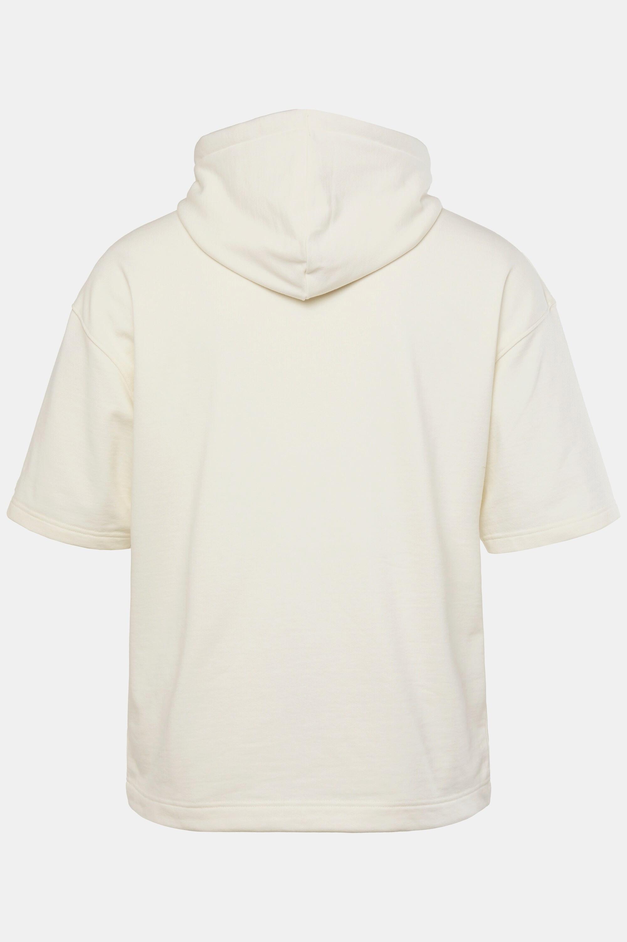 Sthuge Sweat-shirt à capuche à manches courtes avec imprimé poitrine  