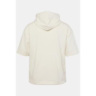 Sthuge Sweat-shirt à capuche à manches courtes avec imprimé poitrine  