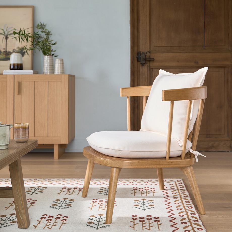 La Redoute Intérieurs Fauteuil chêne et tissu  