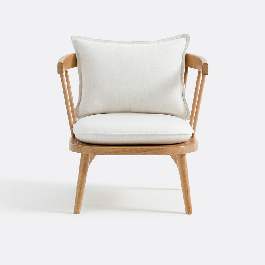 La Redoute Intérieurs Fauteuil chêne et tissu  
