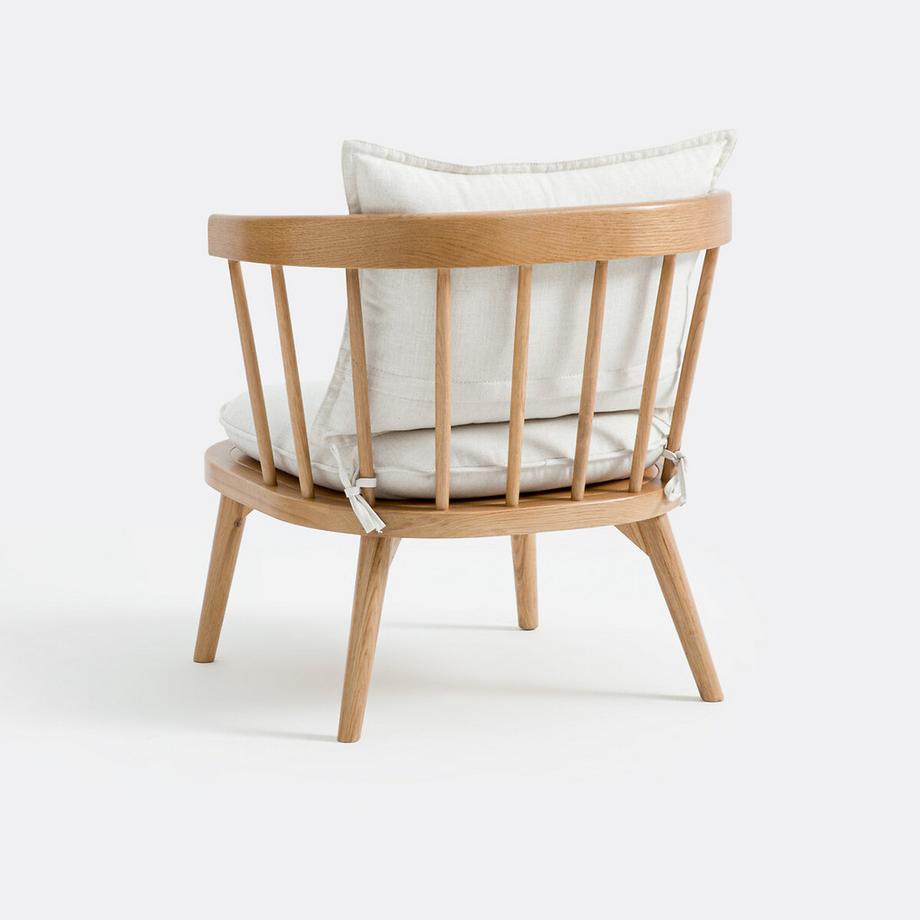La Redoute Intérieurs Fauteuil chêne et tissu  
