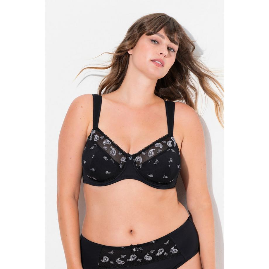 Ulla Popken Reggiseno con ferretto fantasia Paisley  