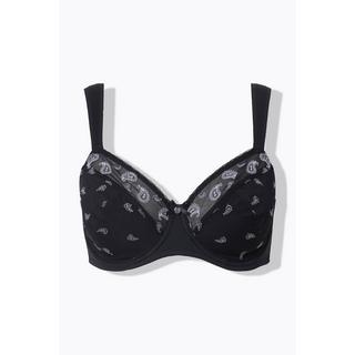 Ulla Popken  Soutien-gorge à armatures, imprimé cachemire - bonnet C-F 