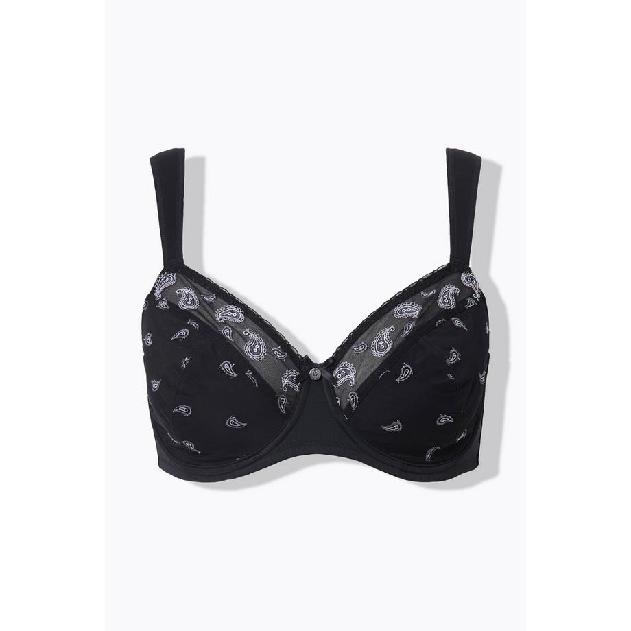 Ulla Popken Reggiseno con ferretto fantasia Paisley  