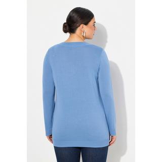 Ulla Popken  Pullover, V-Ausschnitt, Langarm, weicher Feinstrick 