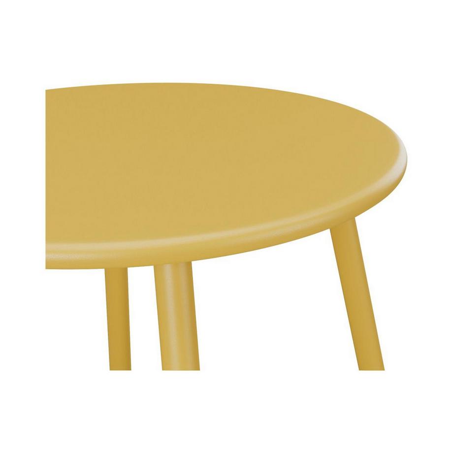 Vente-unique Garten-Beistelltisch - Metall - Senfgelb - MIRMANDE von MYLIA  
