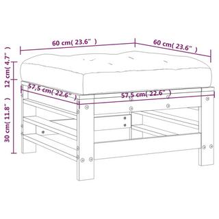 VidaXL Gartenhocker kiefernholz  