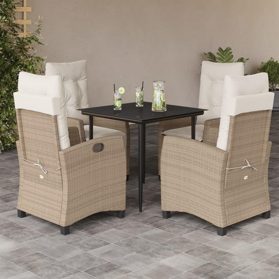 VidaXL set da pranzo da giardino Polirattan  