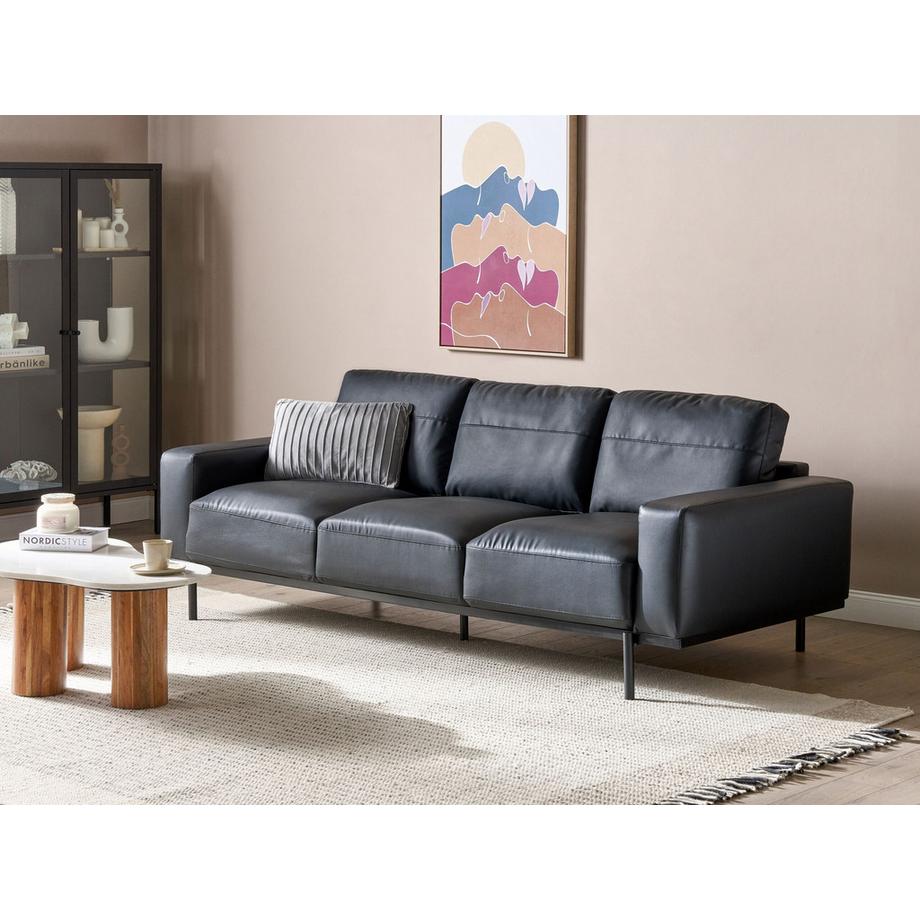 Beliani 3 Sitzer Sofa aus Kunstleder  SOVIK  