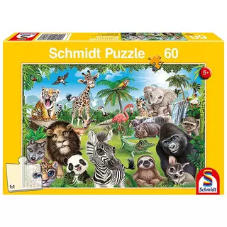 Schmidt  Puzzle Animal Club, Wildtiere (60Teile) 