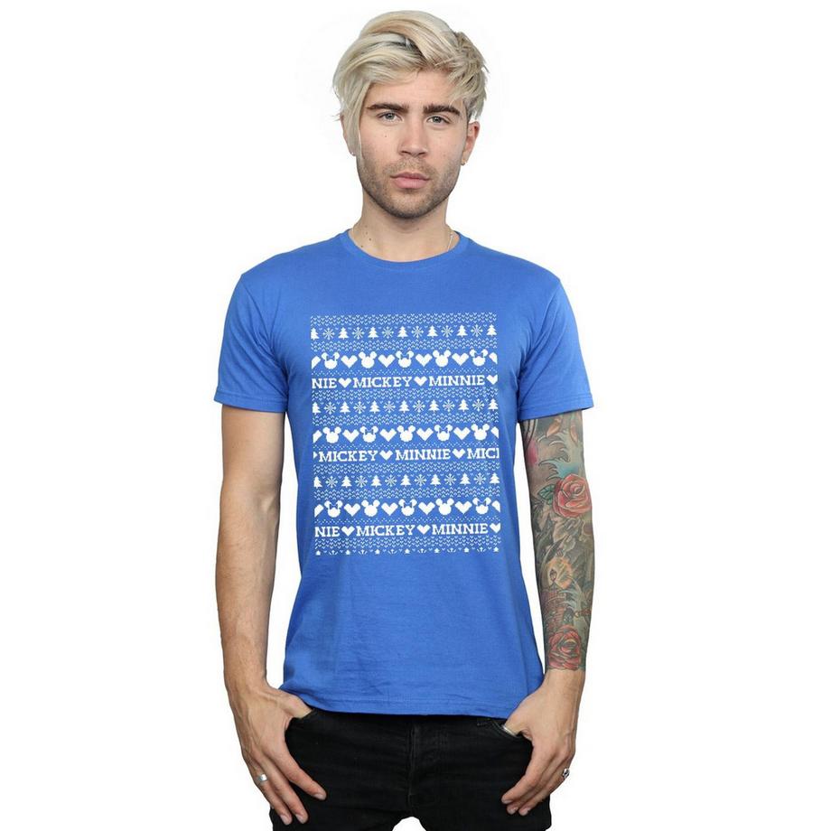 Disney Mickey et Minnie Mouse T-Shirt Style Pull de Noël  
