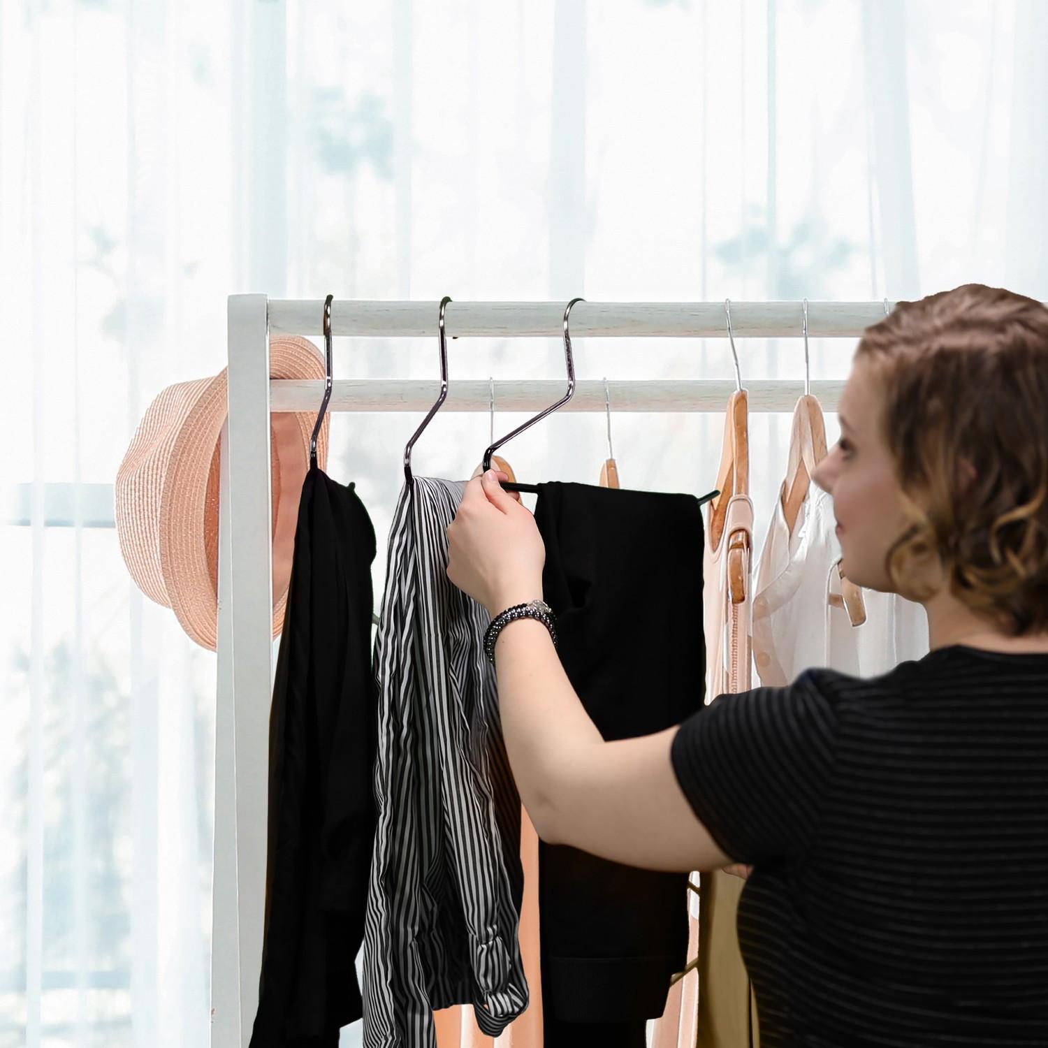 B2X Set di grucce per pantaloni nere con protezione antiscivolo  