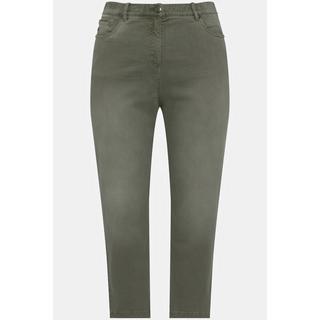 Ulla Popken  Jean mom couleur. Longueur 7/8 et coupe 5 poches 