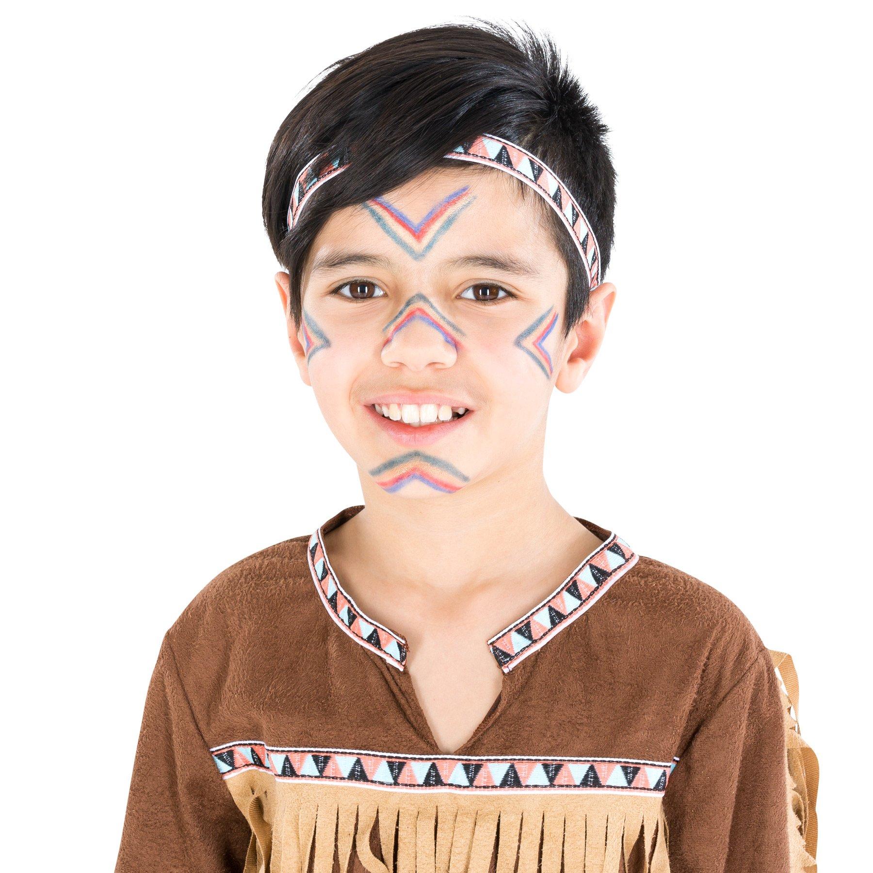 Tectake  Costume pour garçon indien Oiseau Noir 