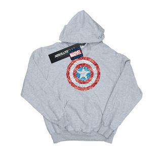 MARVEL Captain America Sweat à Capuche Bouclier Paillettes  