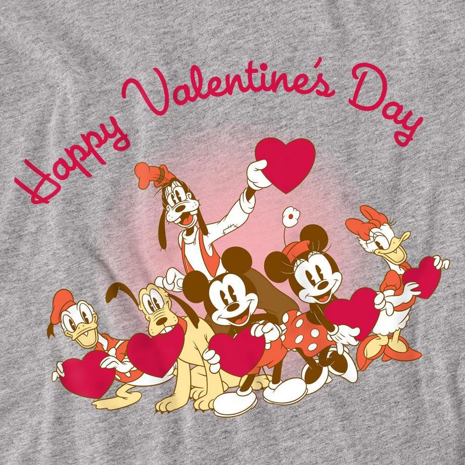 MICKEY MOUSE Happy Saint-Valentin T-Shirt Manches Longues  