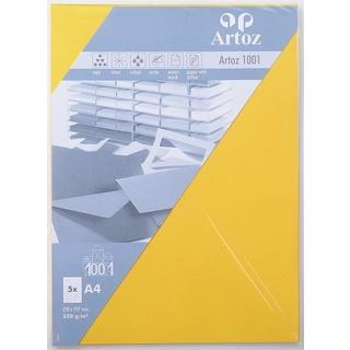 Artoz ARTOZ Karten 1001 A4 107696142 220g, sonnengelb 5 Blatt  