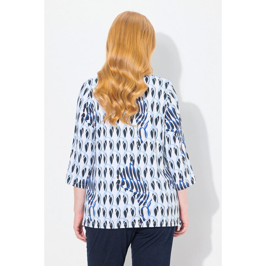 Ulla Popken A-Linie Rundhals 3/4-Arm Pima Cotton Shirt  