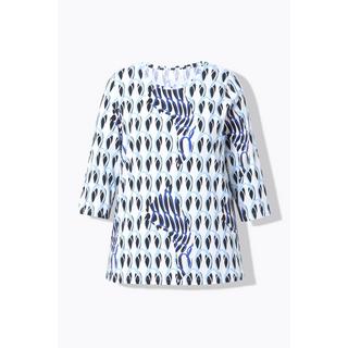 Ulla Popken  Shirt, A-Linie, Rundhals, 3/4-Arm, Pima Cotton 