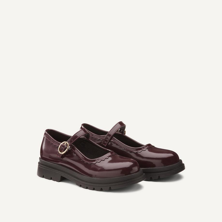 Ballerines babies vernies à semelle crantée