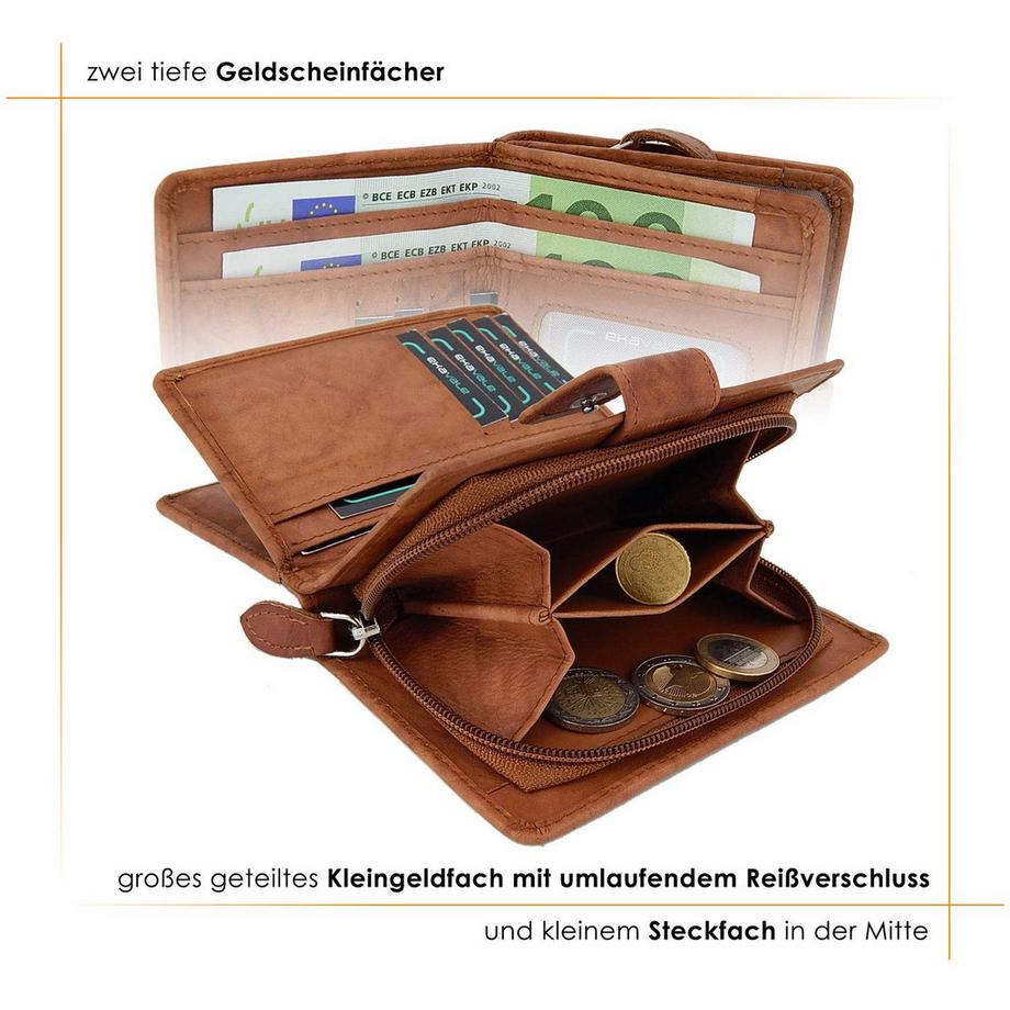 Only-bags.store  Geldbörse aus weichem Leder mit RFID-Geldbörse 