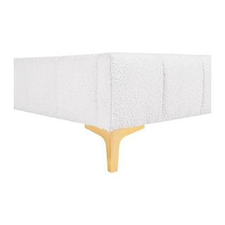 Ysmée Sommier déco tapissier 160 x 200 cm tissu bouclette et pieds dorés  - SHEN de YSMÉE  