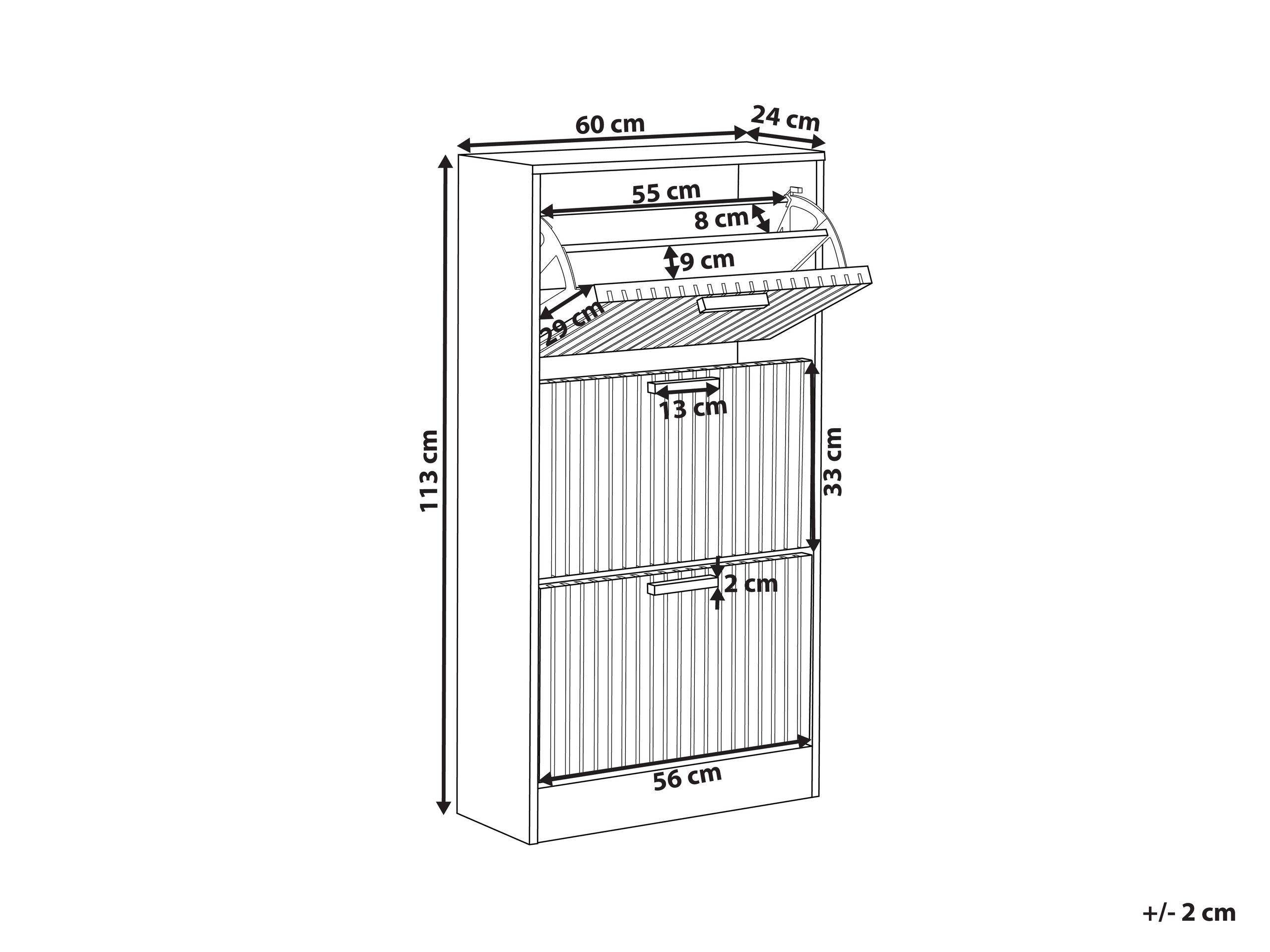 Beliani Scarpiera en Fibra a media densità (MDF) Scandinavo LYNWOOD  