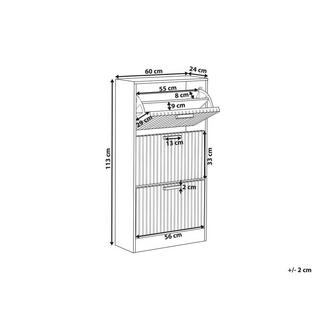 Beliani Scarpiera en Fibra a media densità (MDF) Scandinavo LYNWOOD  