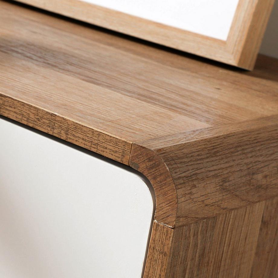 Calicosy Kommode 6 Schubladen Holzdekor und Weiß - ALBURA  