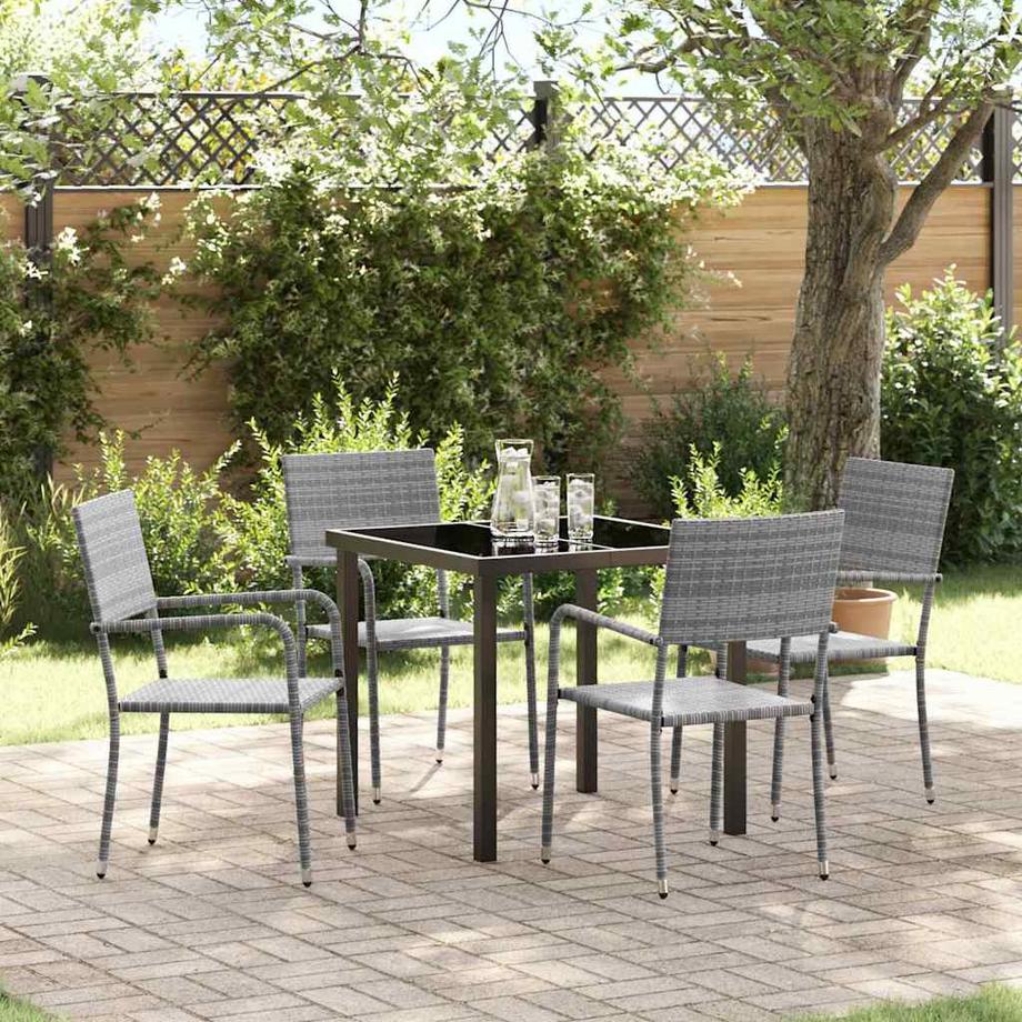 VidaXL Mobilier de jardin poly rattan  