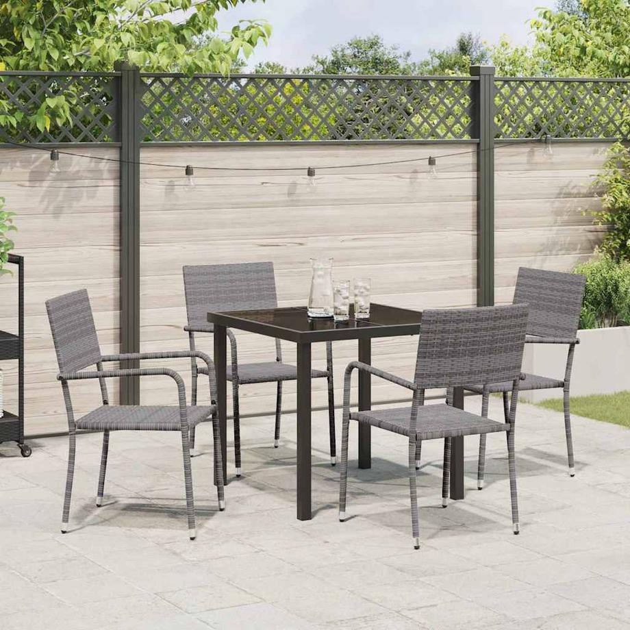 VidaXL Mobilier de jardin poly rattan  