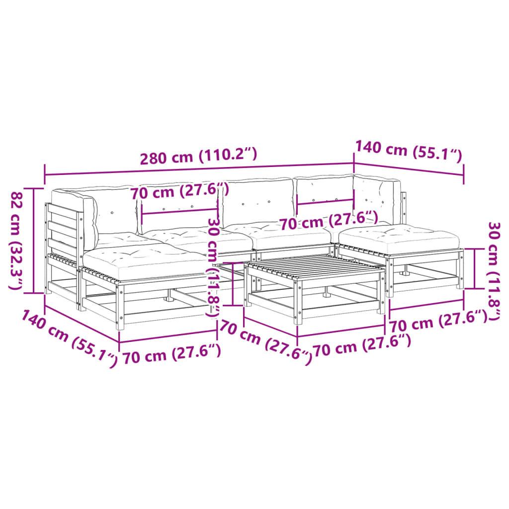 VidaXL Garten sofagarnitur holz  