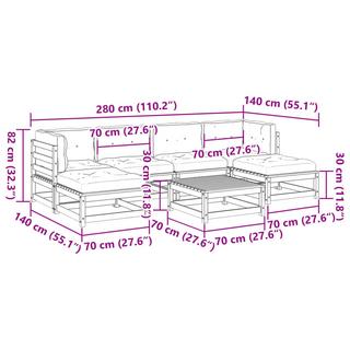 VidaXL Garten sofagarnitur holz  